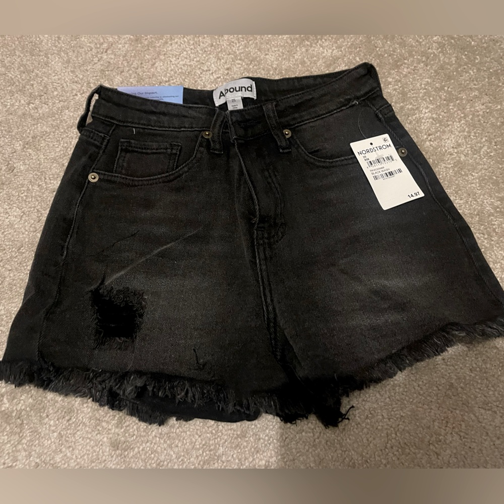 Abound black denim cut off shorts